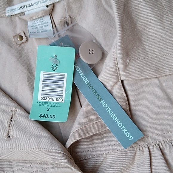 HOT KISS JACKET/BLAZER PLUS SIZE 2 TAN/KHAKI COLOR - Picture 4 of 16